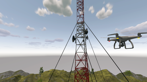 Radio tower inspection training scenario in Zephyr